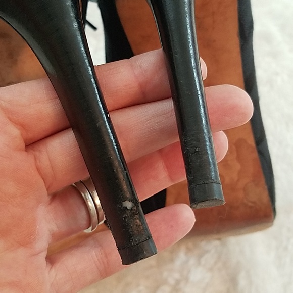 Coach Delilah Sz 8 Blk Signature Platform Booties - Picture 7 of 8